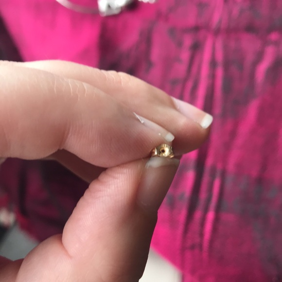 NWT 14k Italian gold stacking stud earrings - Picture 4 of 4